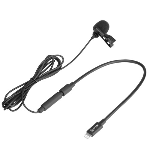 Boya BY-M2 Clip-on Lavalier Microphone with Lightning Connector